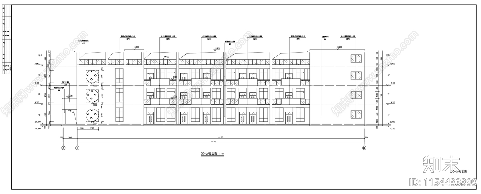 三层9班现代简约风格幼儿园建施图cad施工图下载【ID:1154433399】