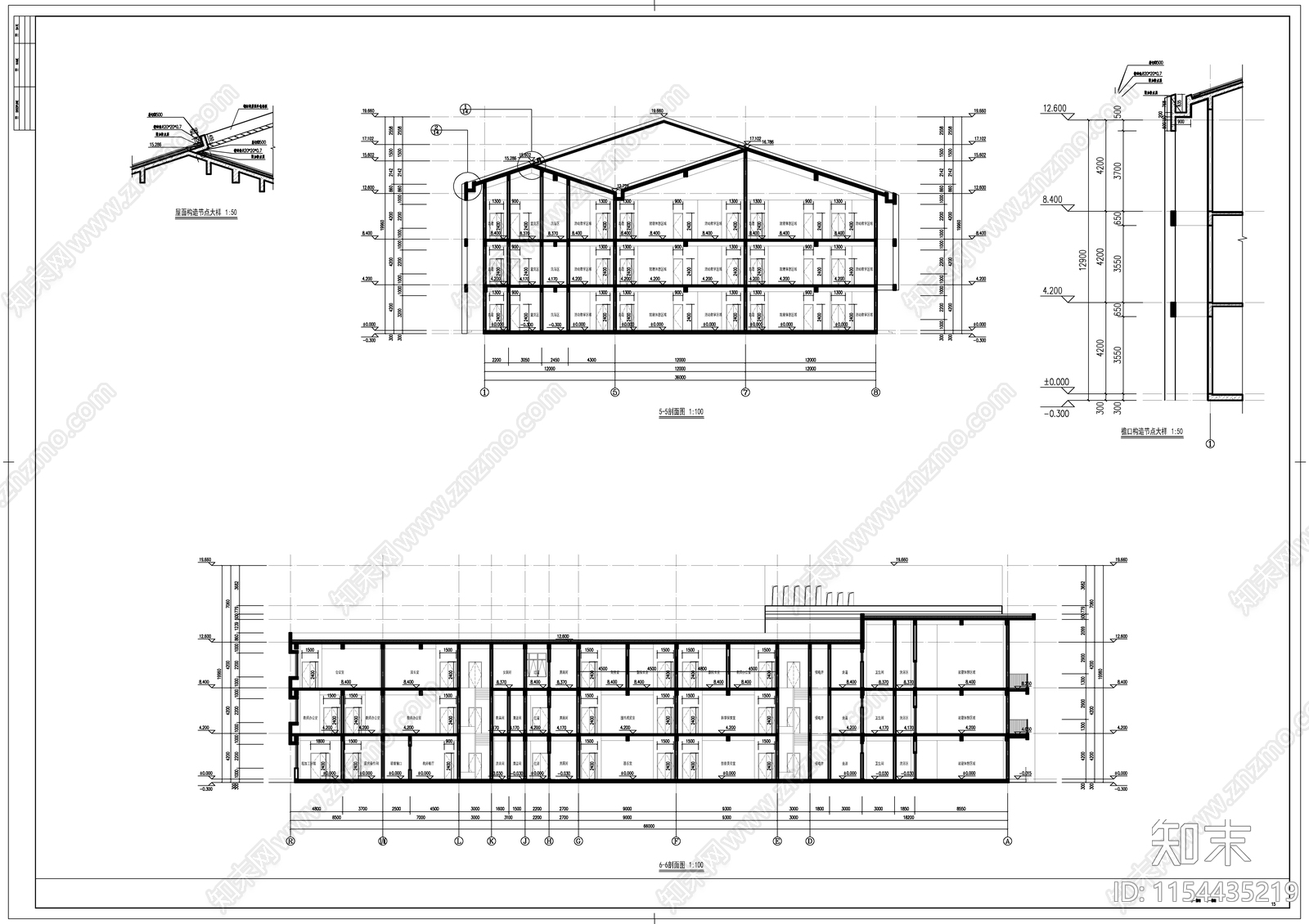 幼儿园主楼建施图cad施工图下载【ID:1154435219】