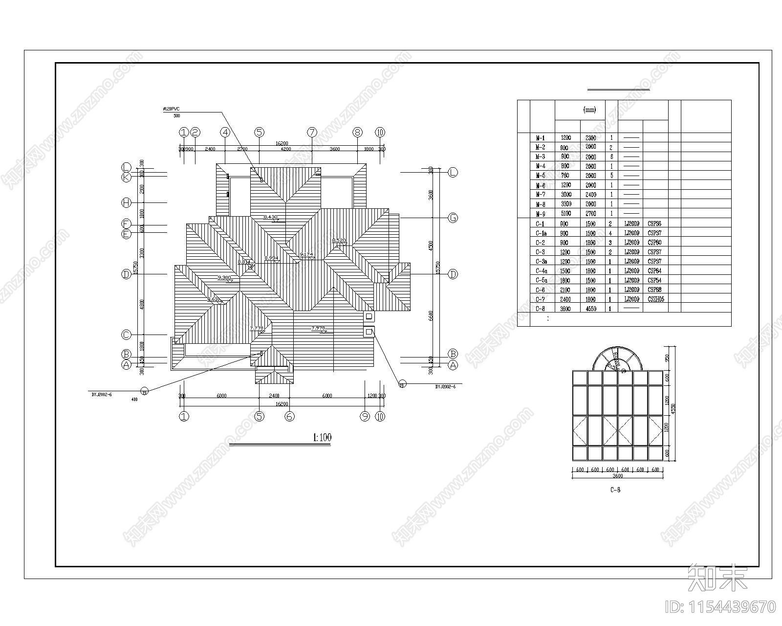 两层独栋别墅建cad施工图下载【ID:1154439670】