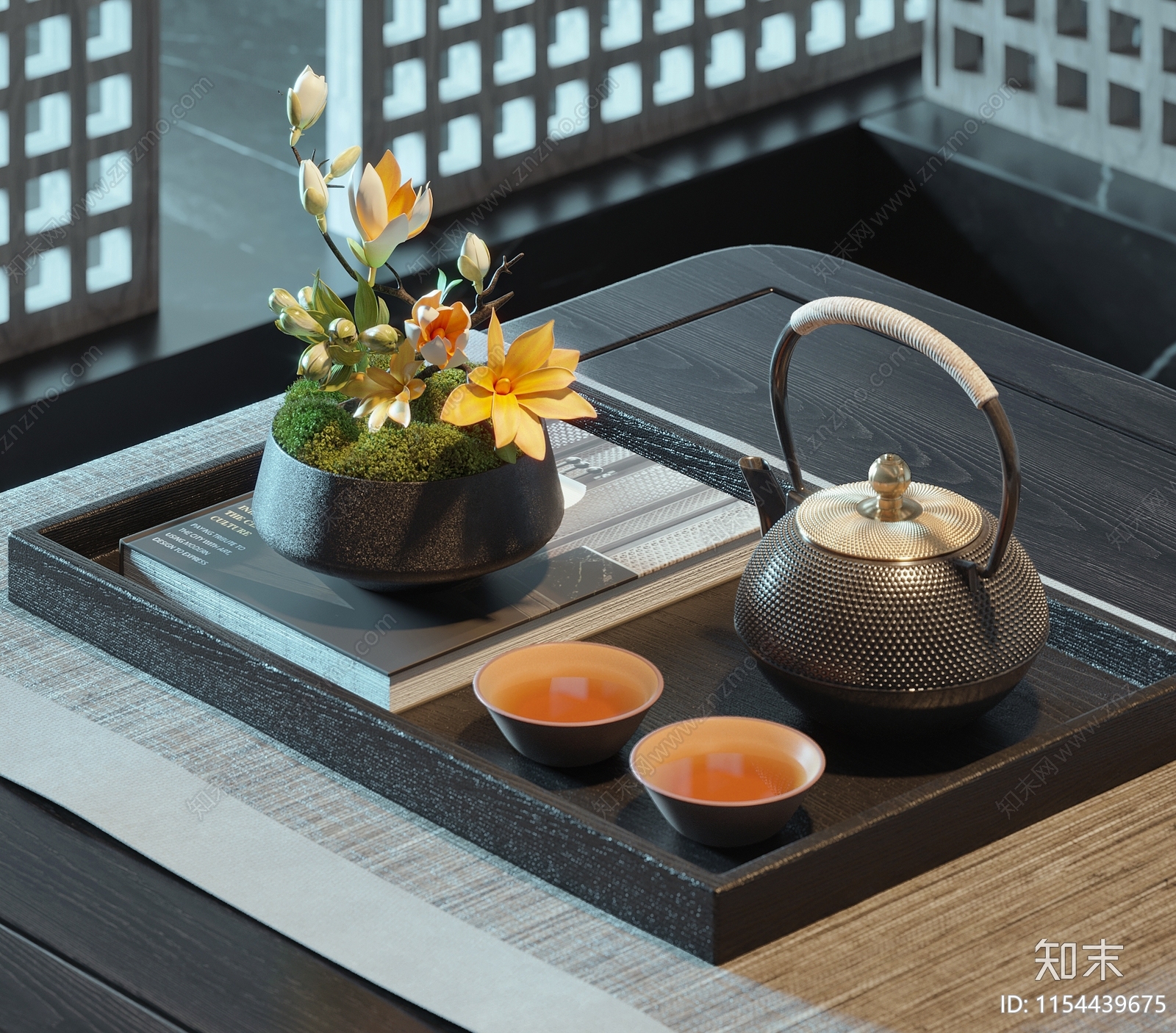 新中式茶具3D模型下载【ID:1154439675】