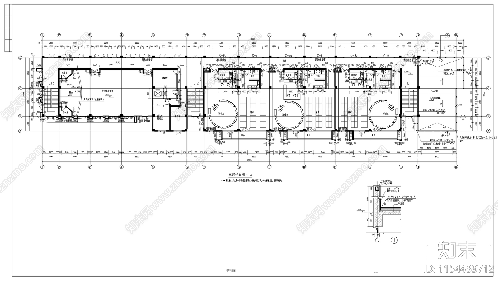 现代风格幼儿园建cad施工图下载【ID:1154439712】