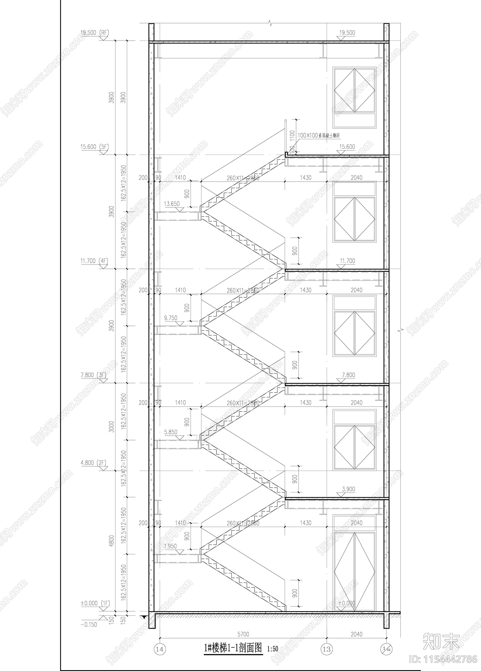 钢结构楼梯大样图施工图下载【ID:1154442786】