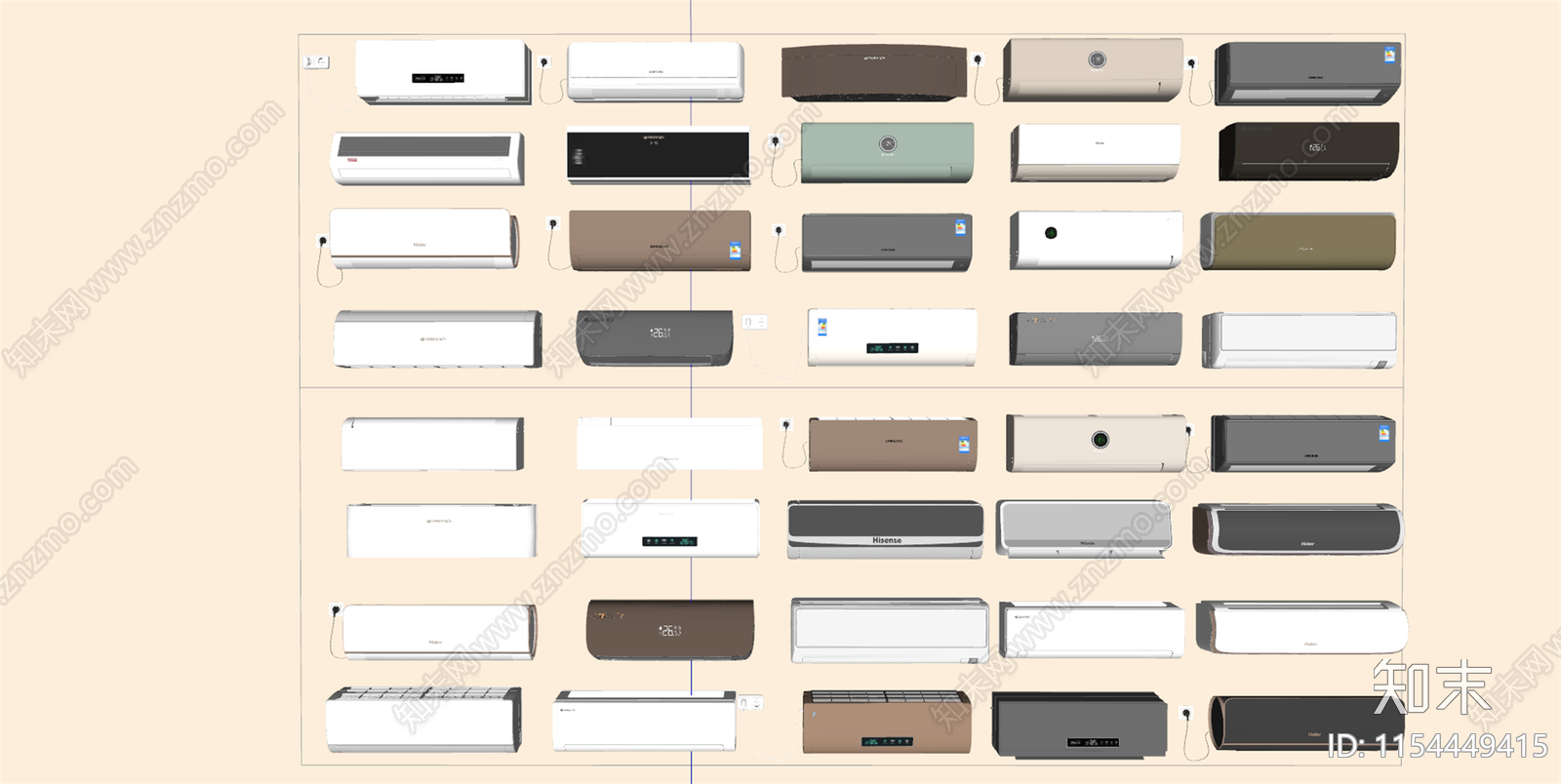 空调挂机SU模型下载【ID:1154449415】
