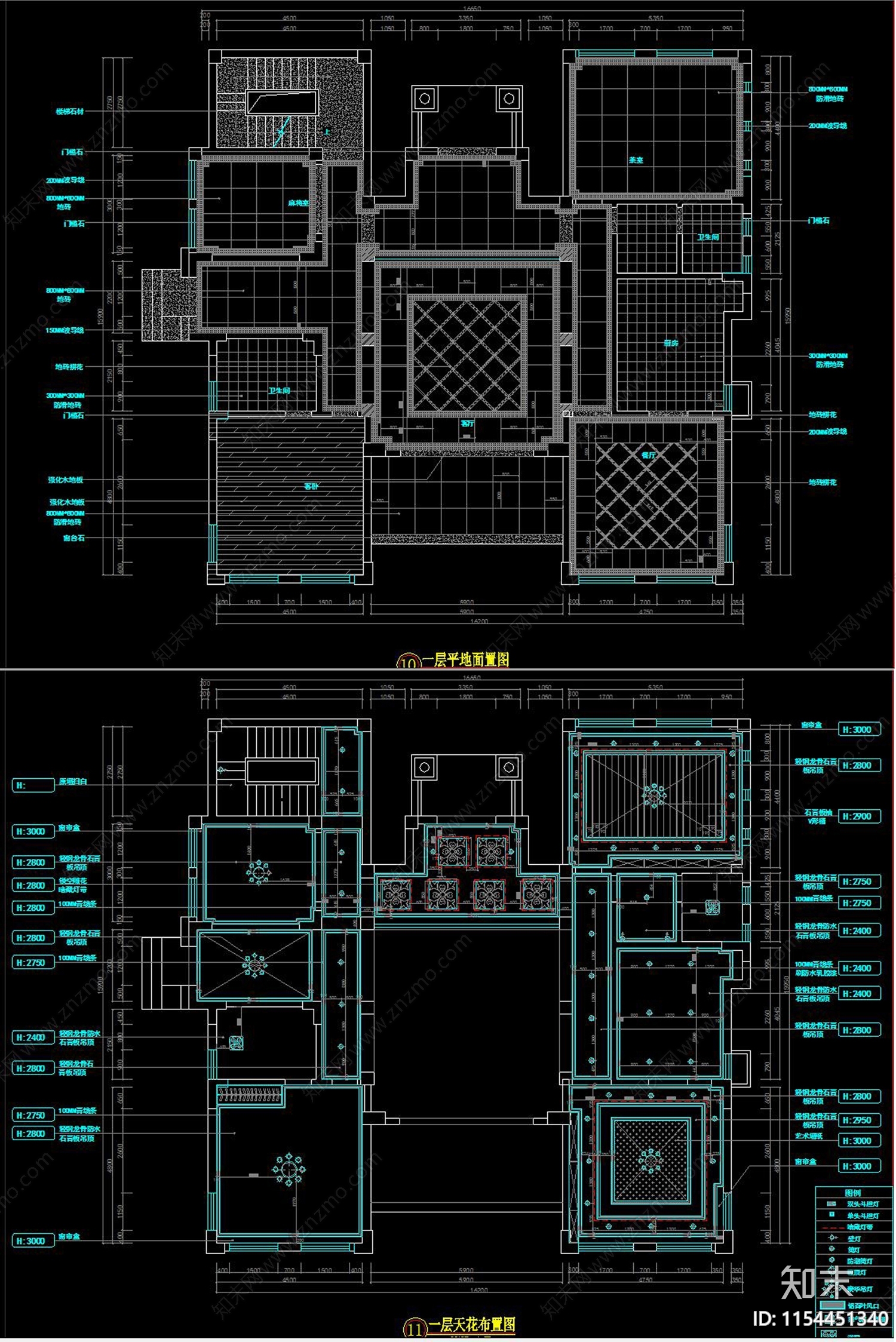 别墅cad施工图下载【ID:1154451340】