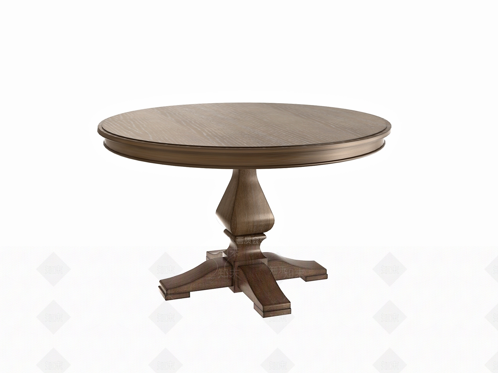 美式圆餐桌3D模型下载【ID:1154452643】
