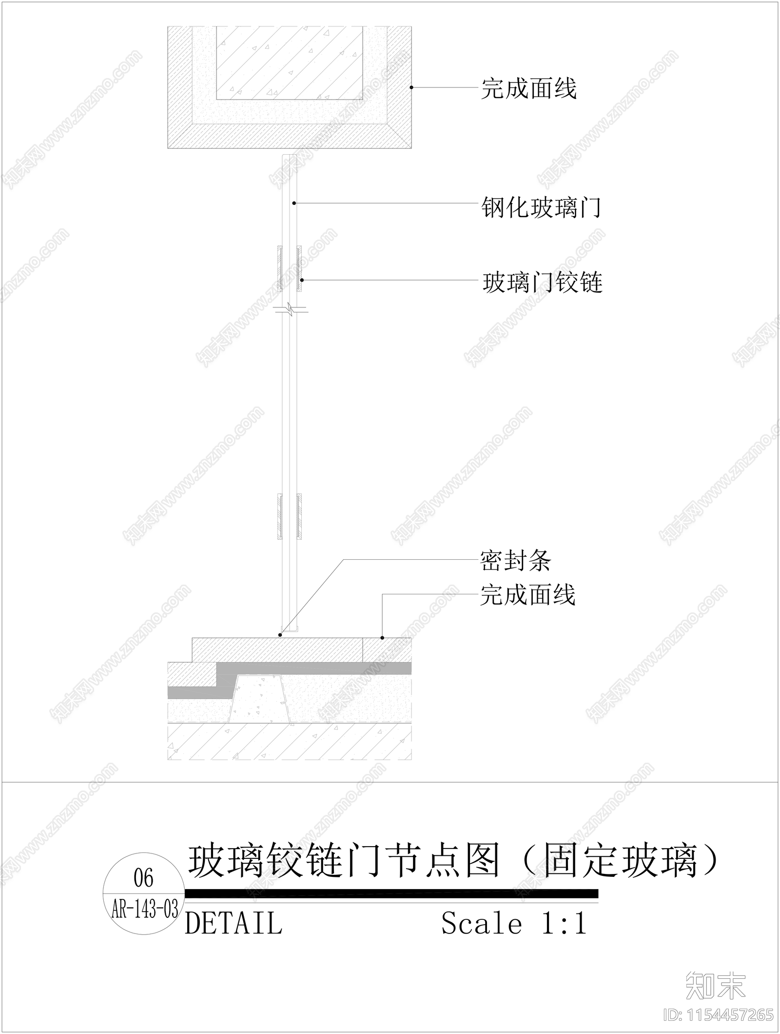 门工艺通用节点大样图cad施工图下载【ID:1154457265】