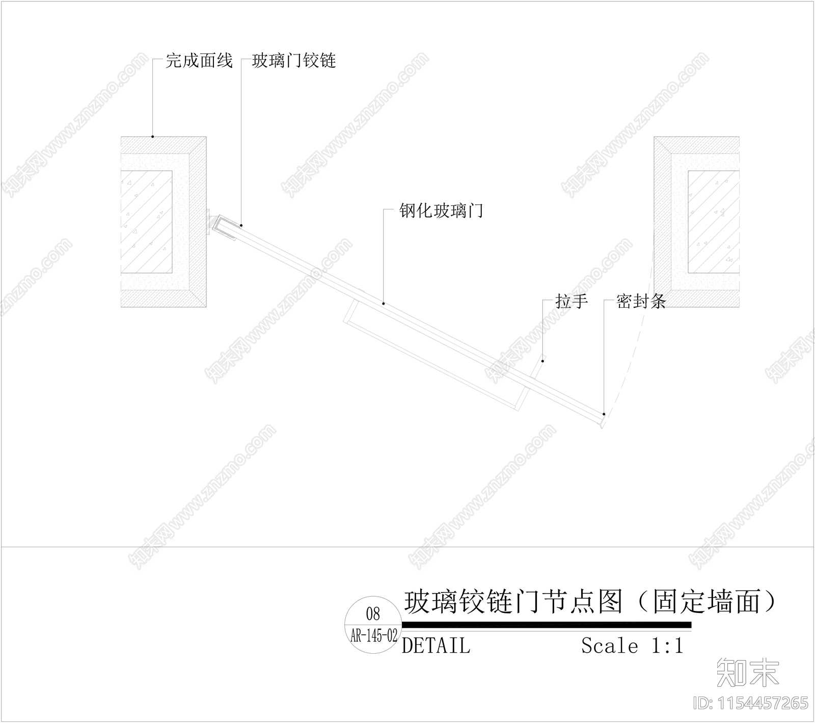 门工艺通用节点大样图cad施工图下载【ID:1154457265】