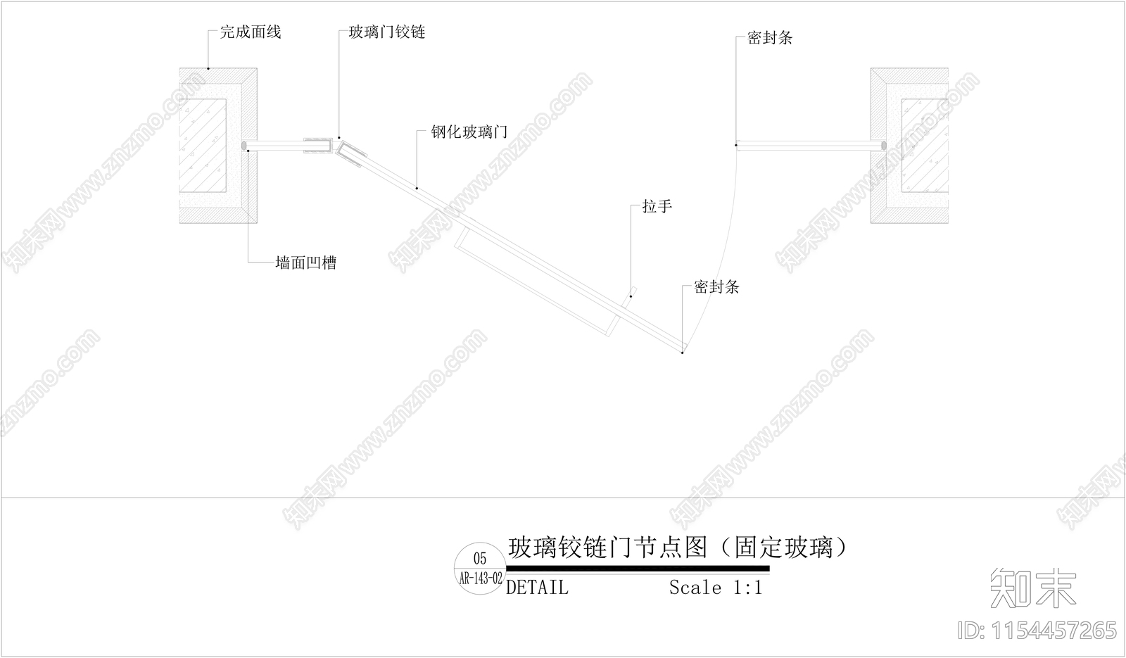 门工艺通用节点大样图cad施工图下载【ID:1154457265】