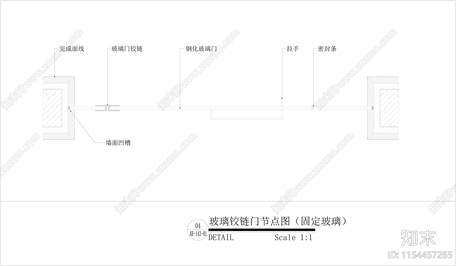 门工艺通用节点大样图cad施工图下载【ID:1154457265】