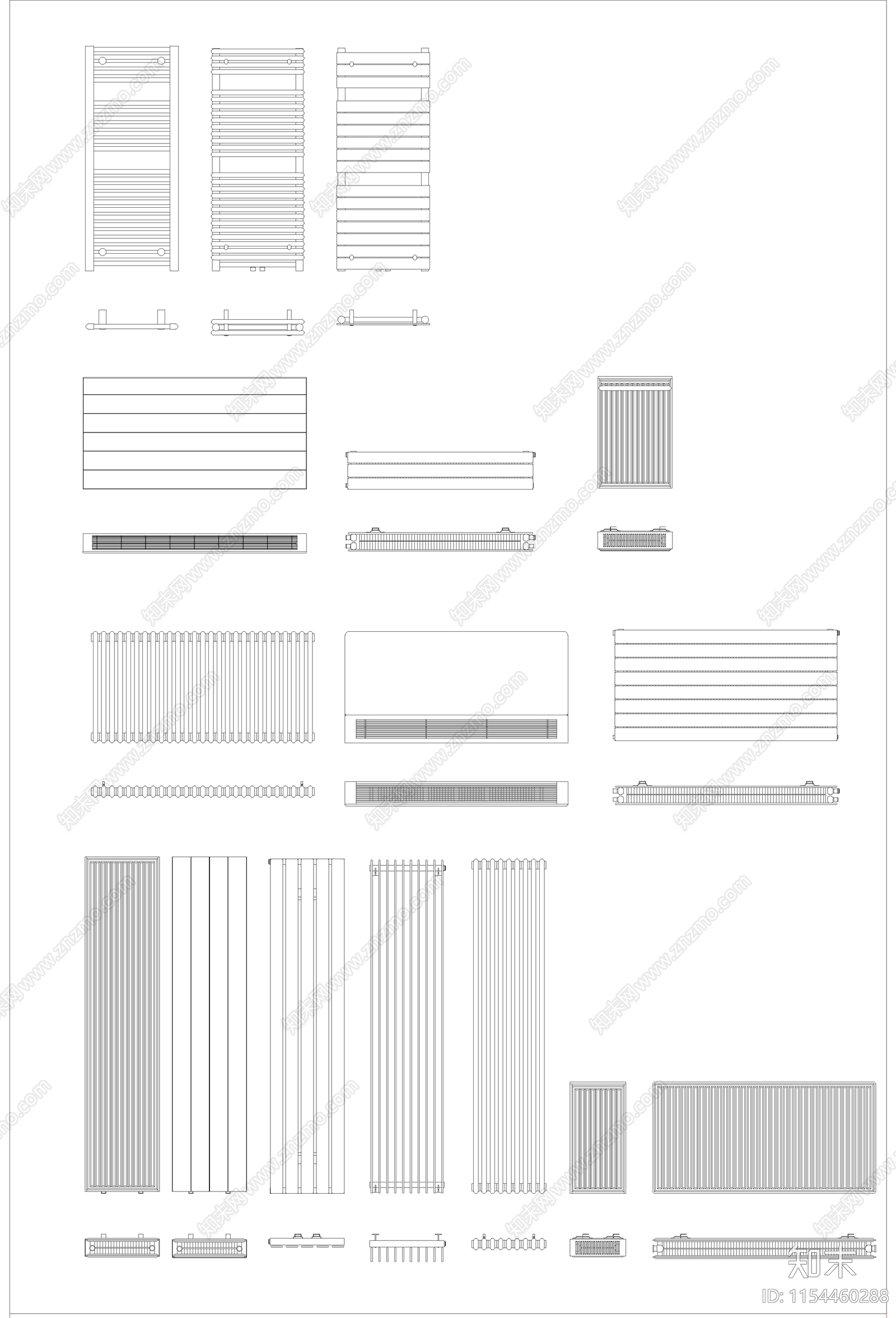 2024散热器图库施工图下载【ID:1154460288】