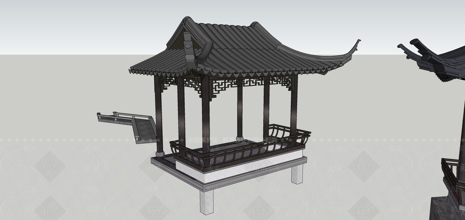 中式亭子SU模型下载【ID:1157705522】
