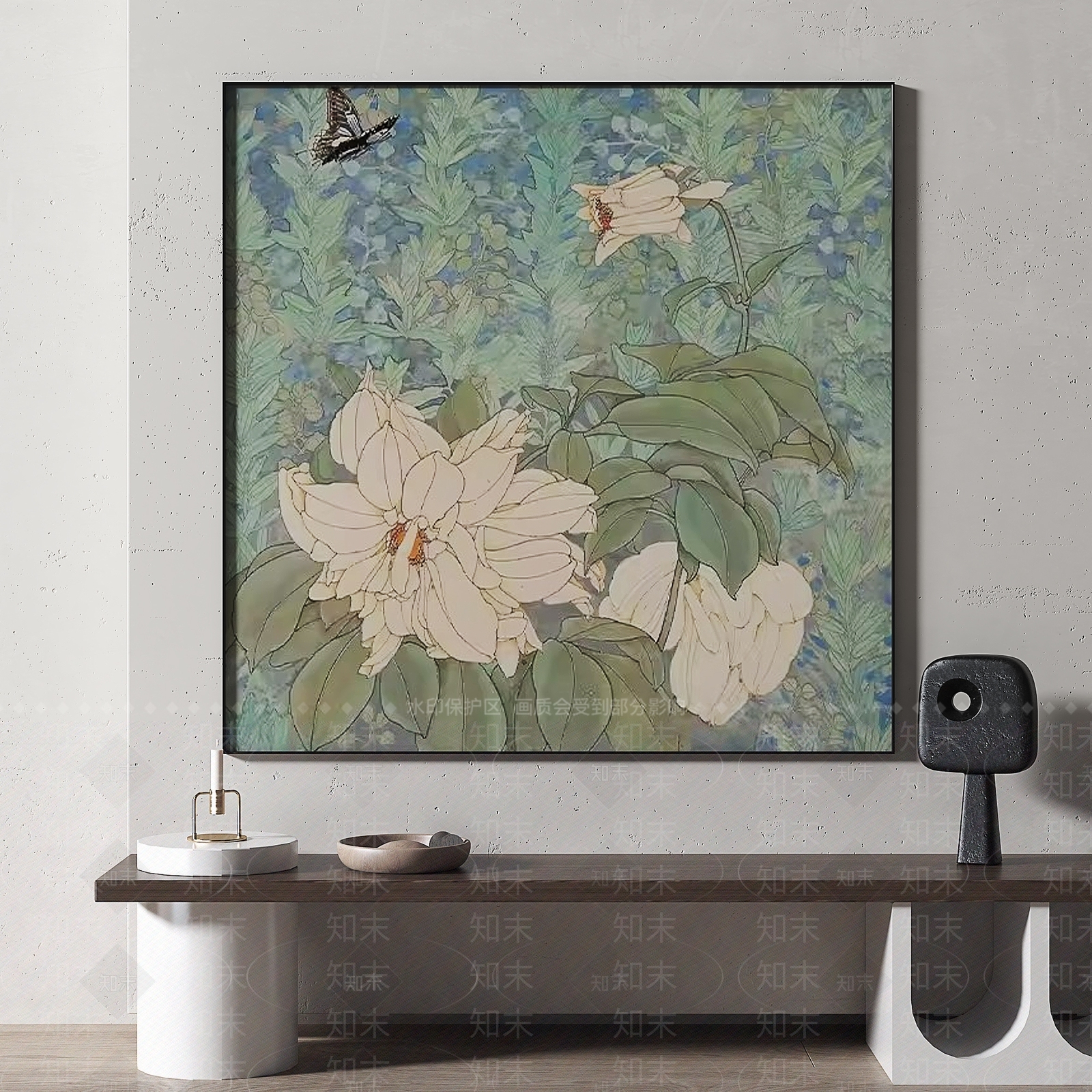 新中式中国风装饰画3D模型下载【ID:1154460442】