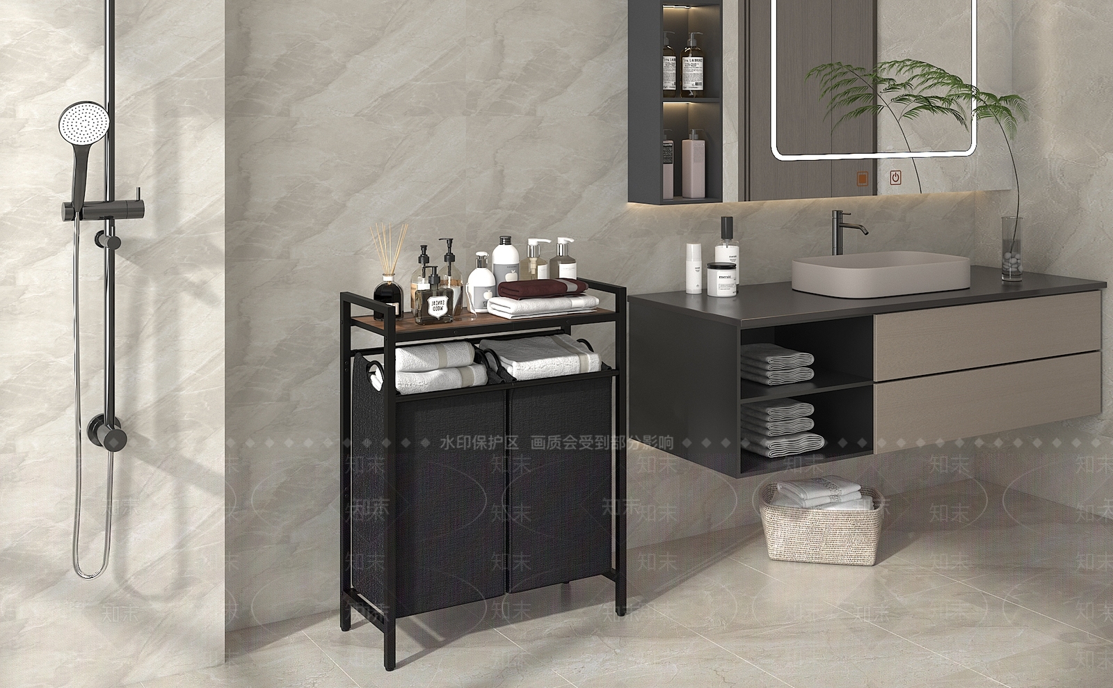 洗浴用品3D模型下载【ID:1154463560】