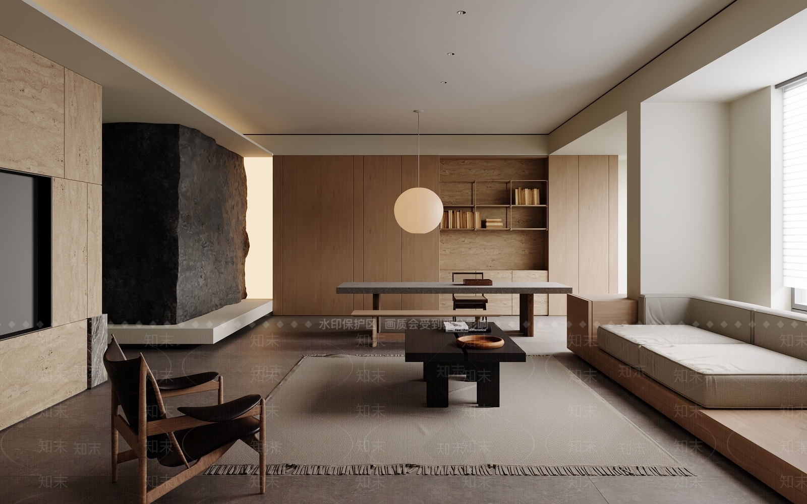 现代客厅3D模型下载【ID:1154464750】