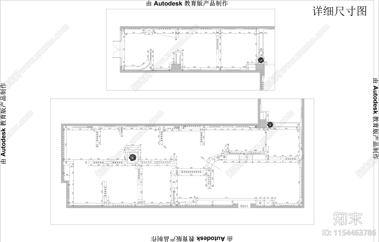 窗帘布艺墙布墙纸展厅施工图下载【ID:1154463786】