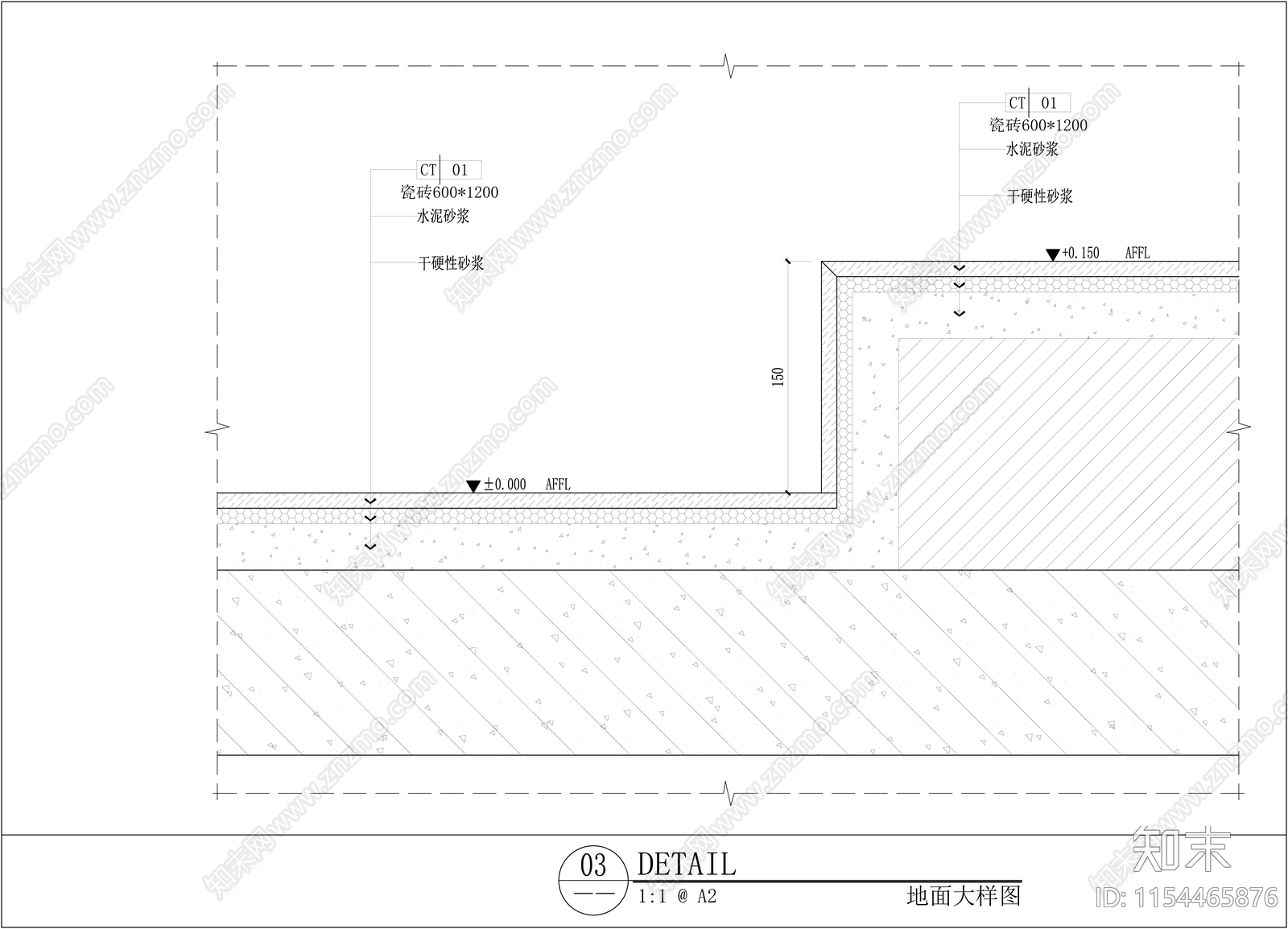 地面通用节点大样图cad施工图下载【ID:1154465876】