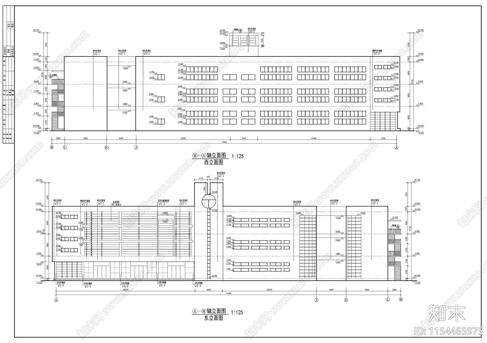 大学食堂建筑cad施工图下载【ID:1154465975】