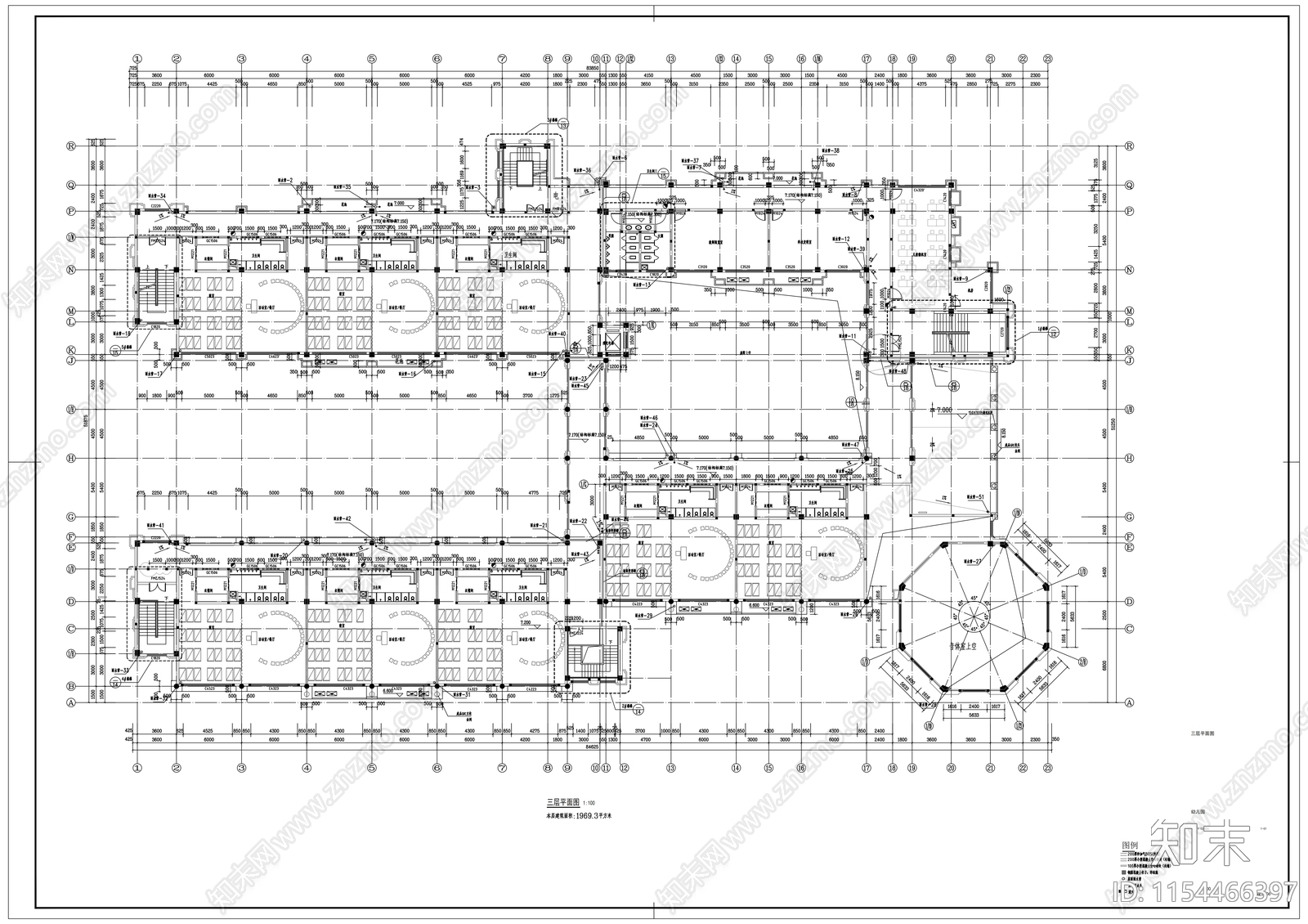 二十四班欧式幼儿园建cad施工图下载【ID:1154466397】