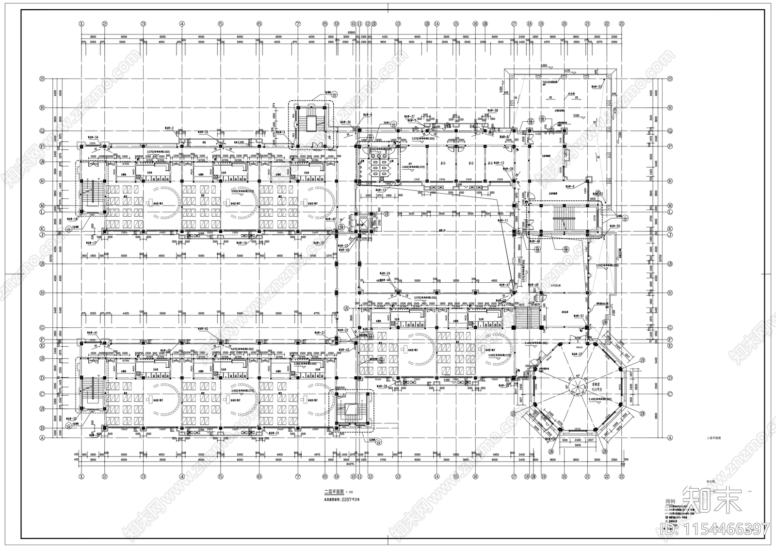 二十四班欧式幼儿园建cad施工图下载【ID:1154466397】