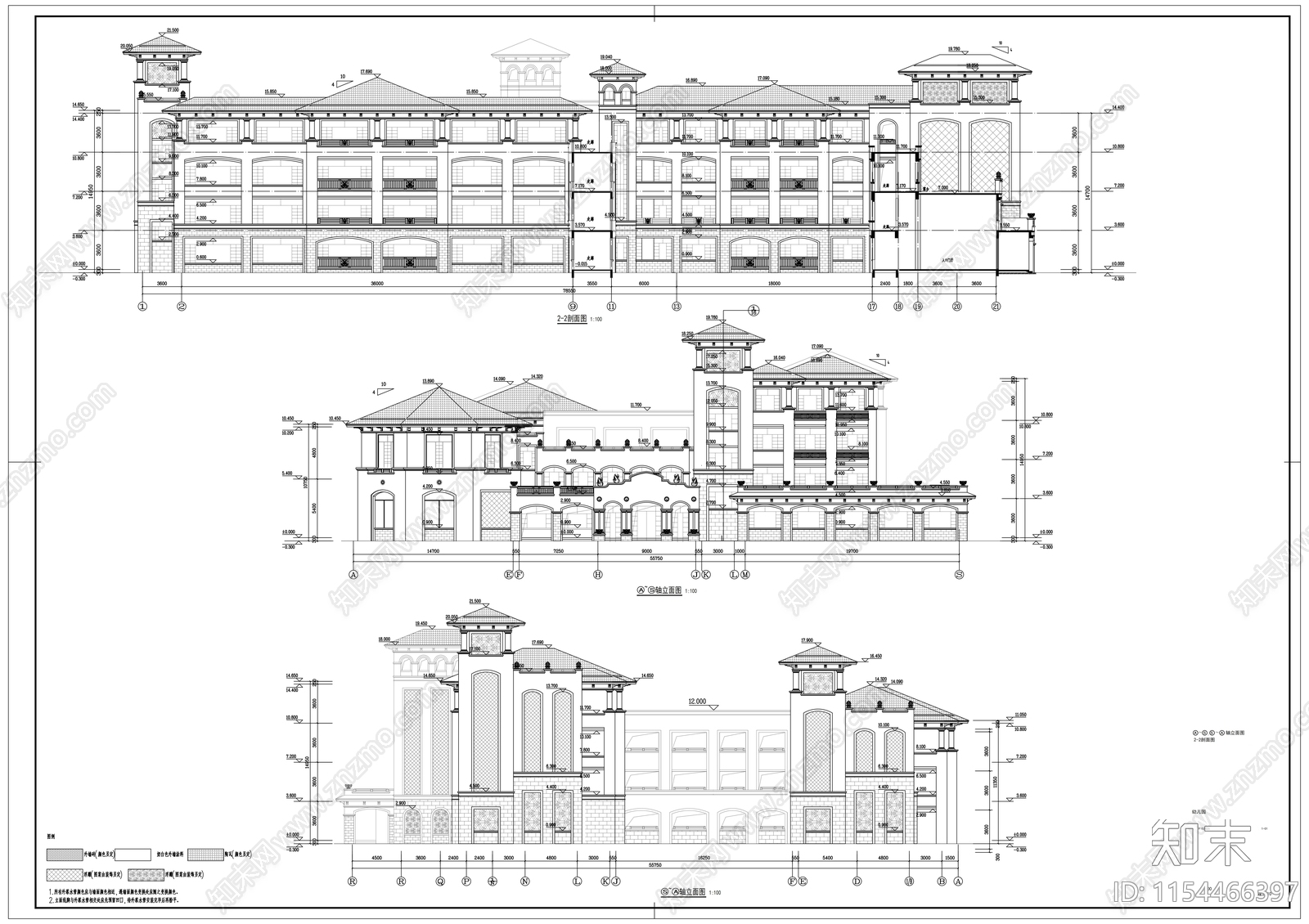 二十四班欧式幼儿园建cad施工图下载【ID:1154466397】