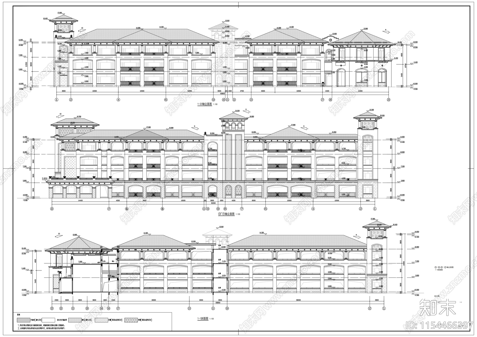 二十四班欧式幼儿园建cad施工图下载【ID:1154466397】