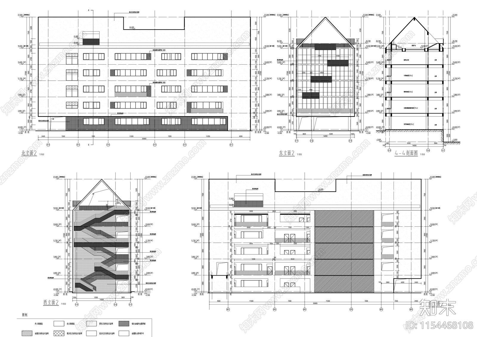 金湖附属中学拆建部分工程cad施工图下载【ID:1154468108】