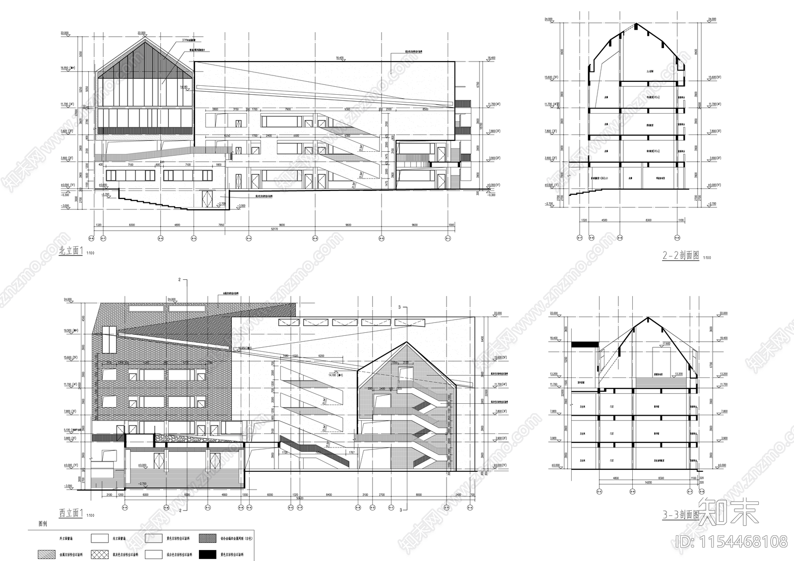 金湖附属中学拆建部分工程cad施工图下载【ID:1154468108】
