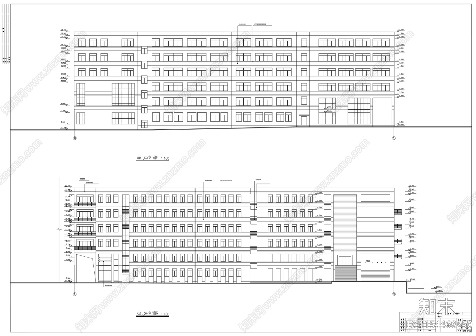 理工大学建筑系馆扩建cad施工图下载【ID:1154468250】