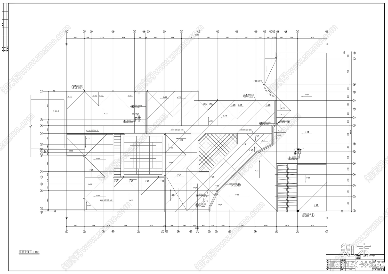 理工大学建筑系馆扩建cad施工图下载【ID:1154468250】