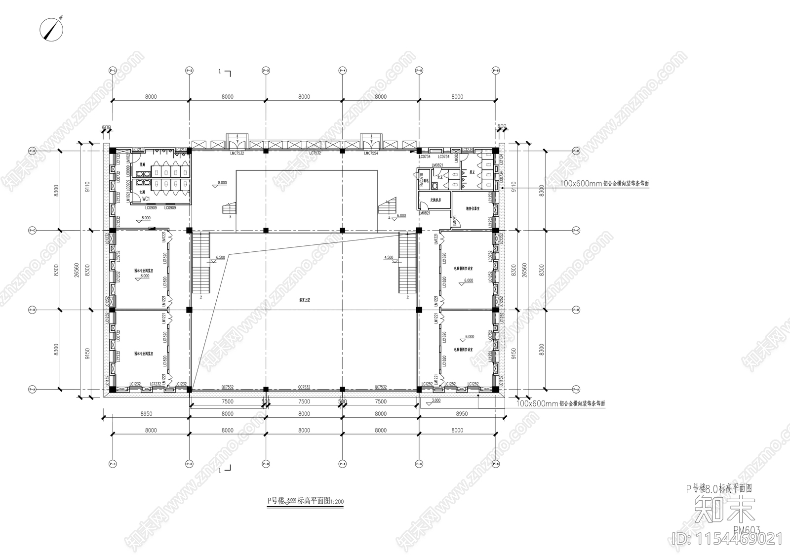 学校温室实训楼幕墙工程cad施工图下载【ID:1154469021】