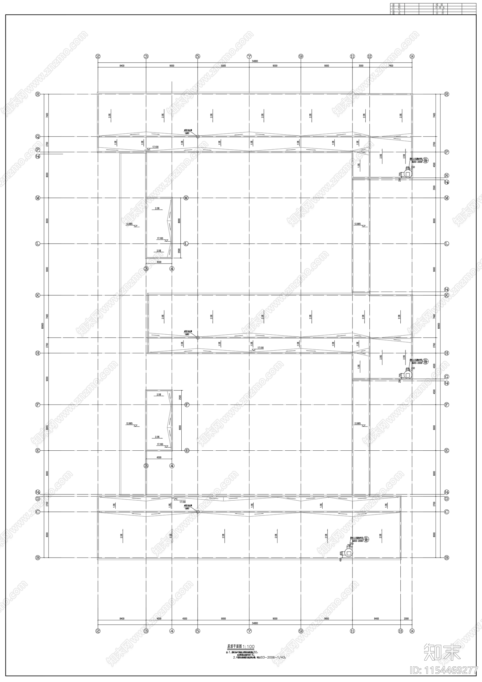 盐城某小学四层教学楼cad施工图下载【ID:1154469277】