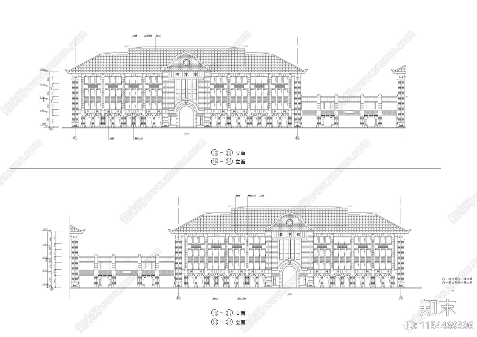 知名大学校园主群楼规划设计cad施工图下载【ID:1154469396】