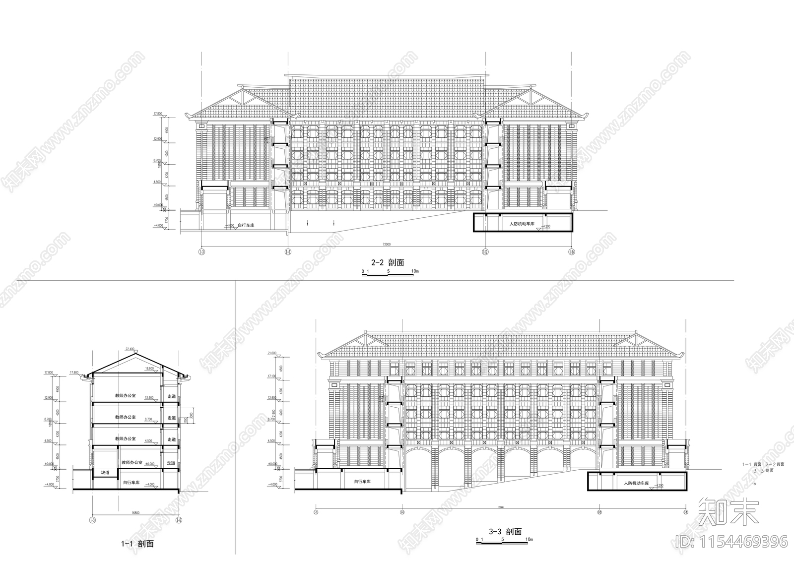 知名大学校园主群楼规划设计cad施工图下载【ID:1154469396】