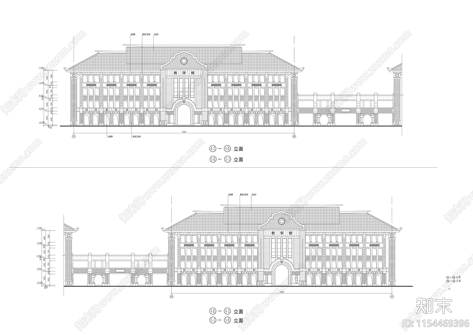 知名大学校园主群楼规划设计cad施工图下载【ID:1154469396】