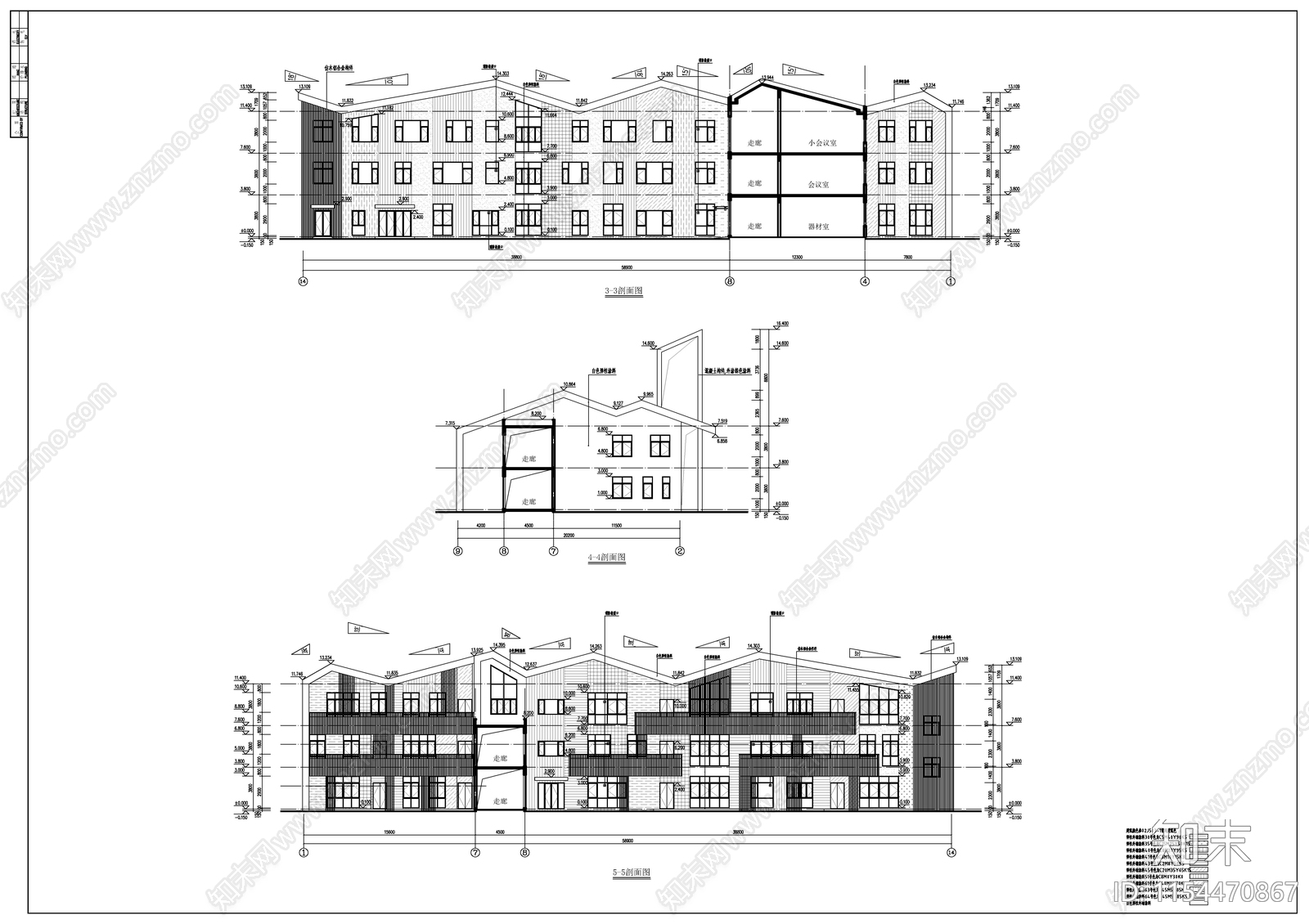 12班3层现代风格学前幼儿园建施图施工图下载【ID:1154470867】