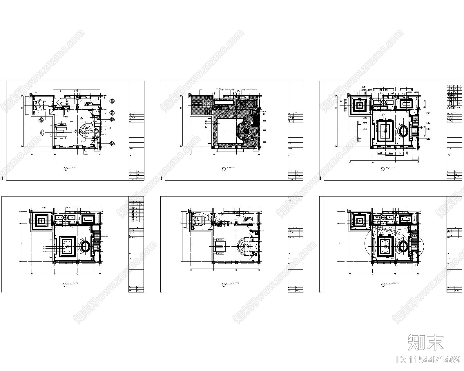 2023年全套高档桑拿室平cad施工图下载【ID:1154471469】