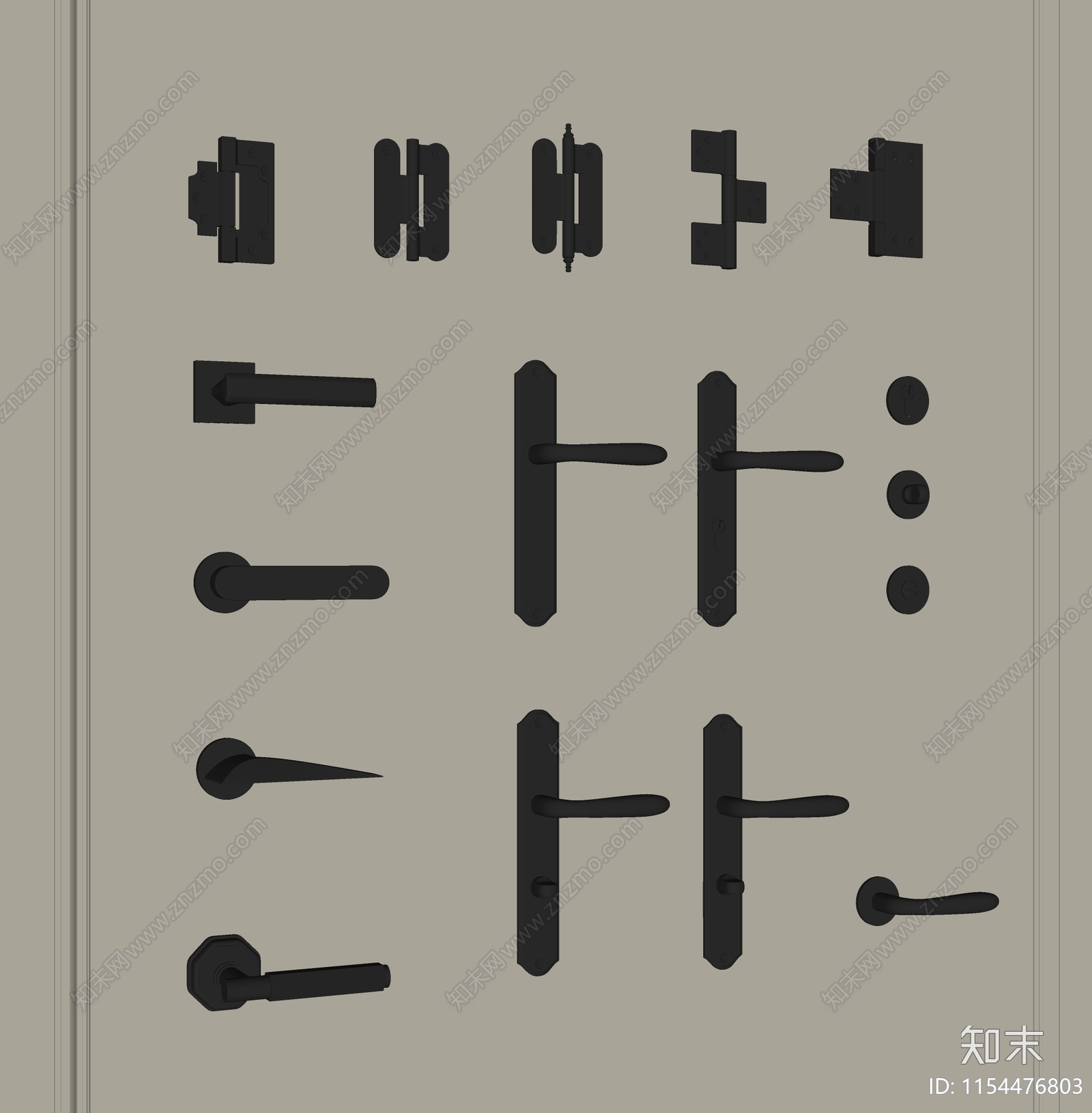 现代门把手SU模型下载【ID:1154476803】