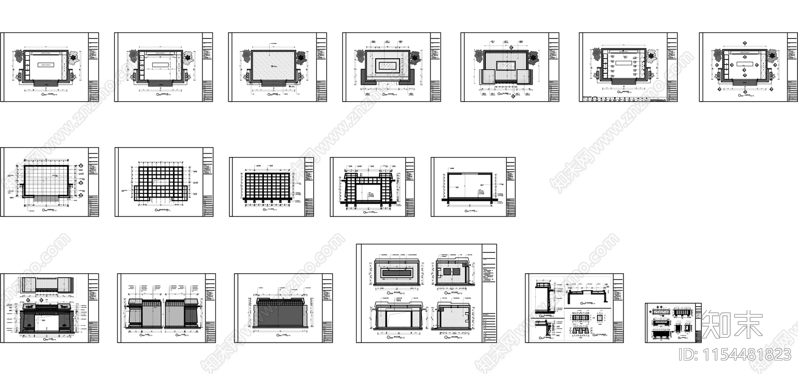 室外钢结构铝板亭子施工详图cad施工图下载【ID:1154481823】