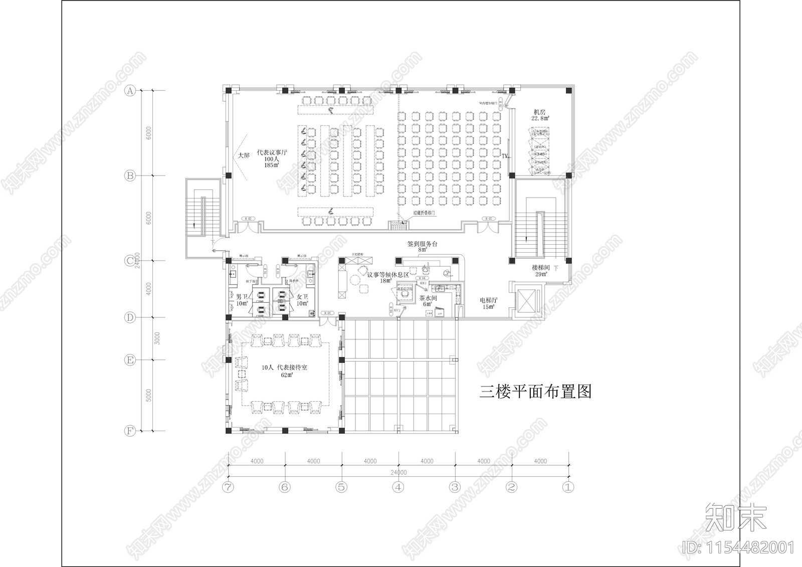 展馆cad施工图下载【ID:1154482001】