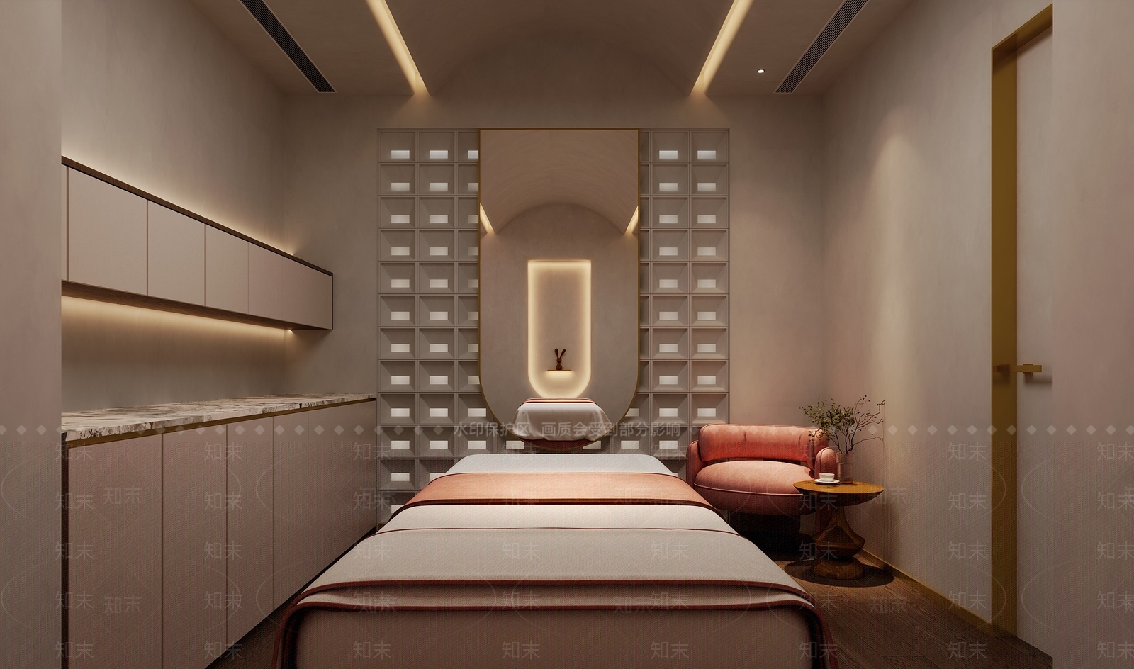 现代美容院SPA包间3D模型下载【ID:1154492058】