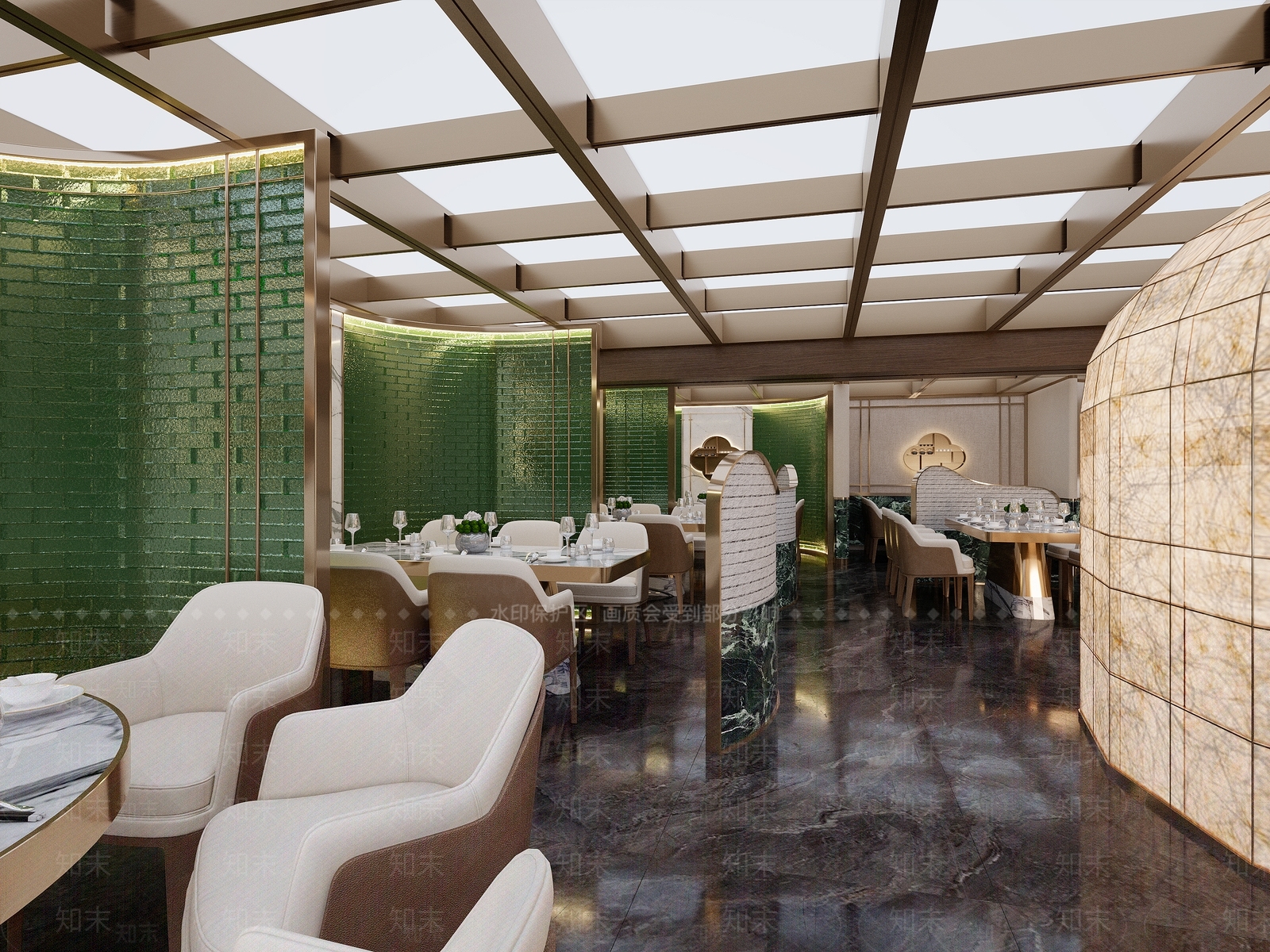新中式西餐厅3D模型下载【ID:1214324354】