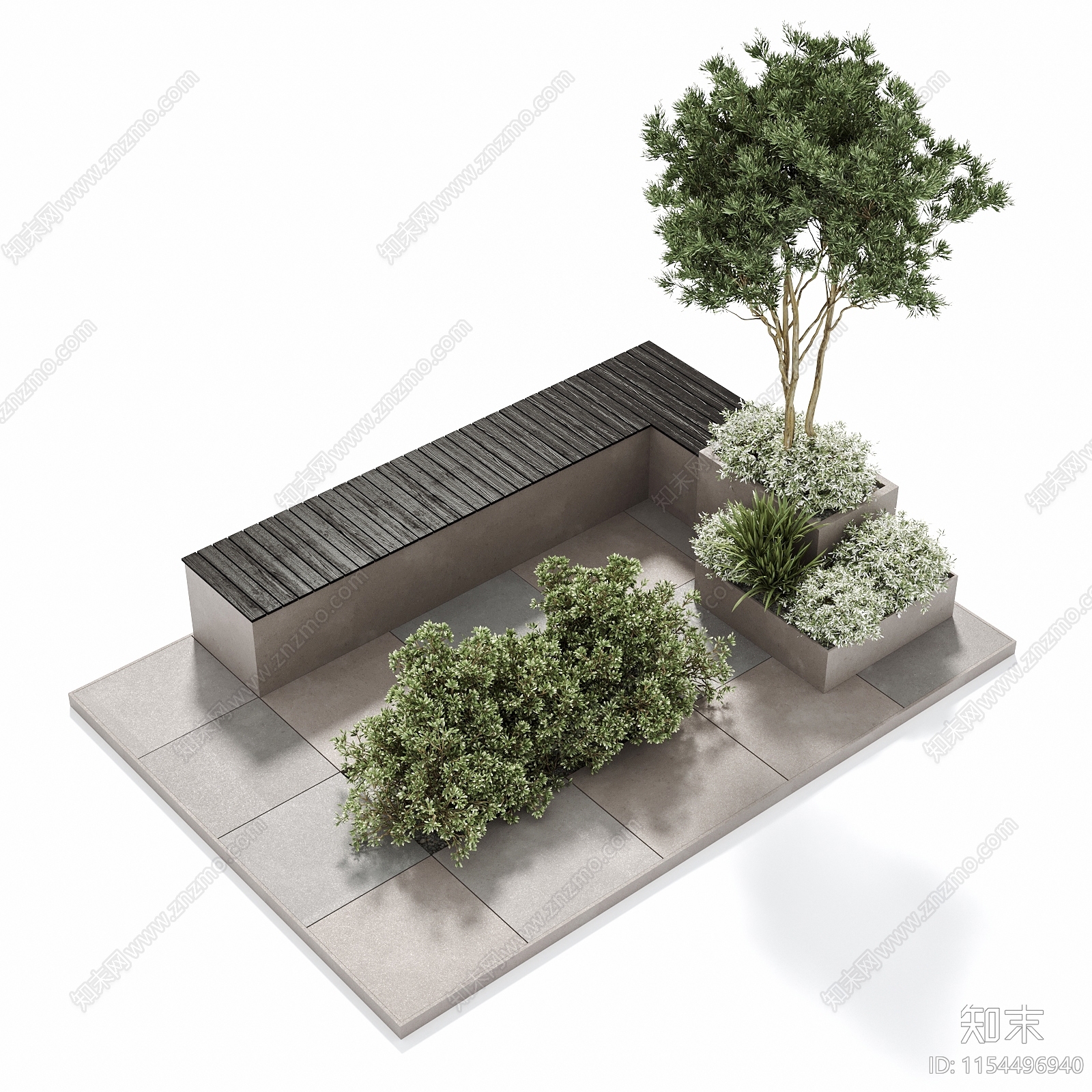 现代景观座椅3D模型下载【ID:1154496940】