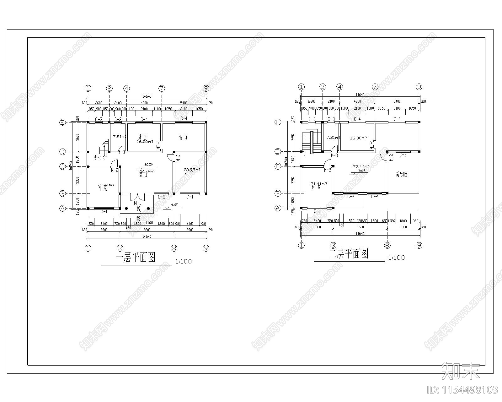 demo2建筑cad施工图下载【ID:1154498103】