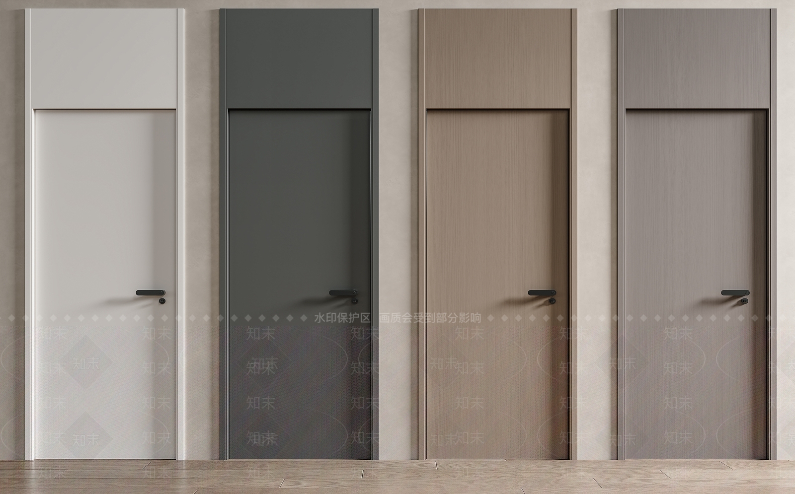 现代单开门3D模型下载【ID:1154499495】