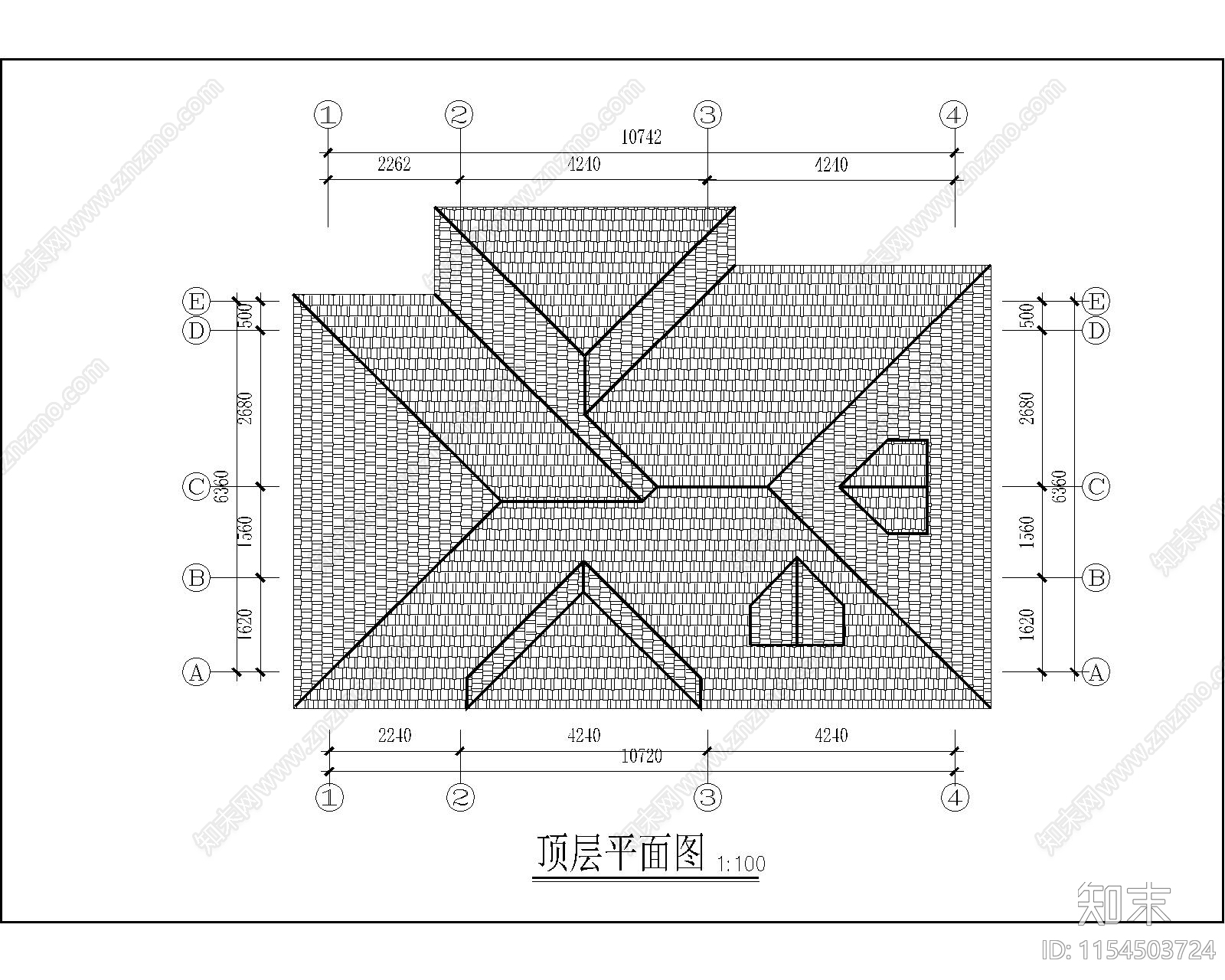 两层独栋别墅cad施工图下载【ID:1154503724】