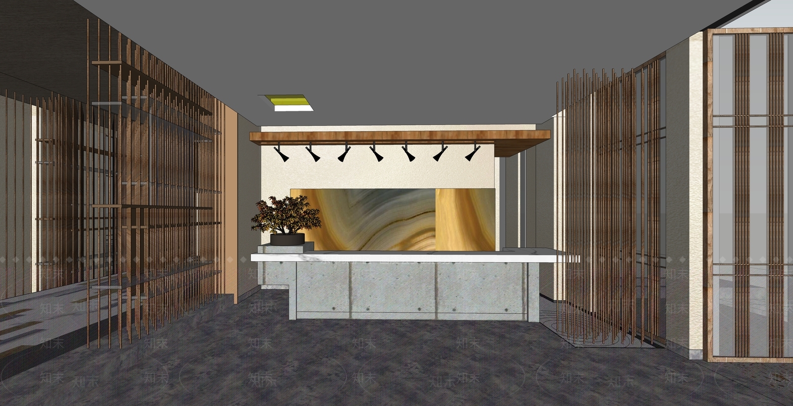JUBIN新中式会所SU模型下载【ID:1154508461】