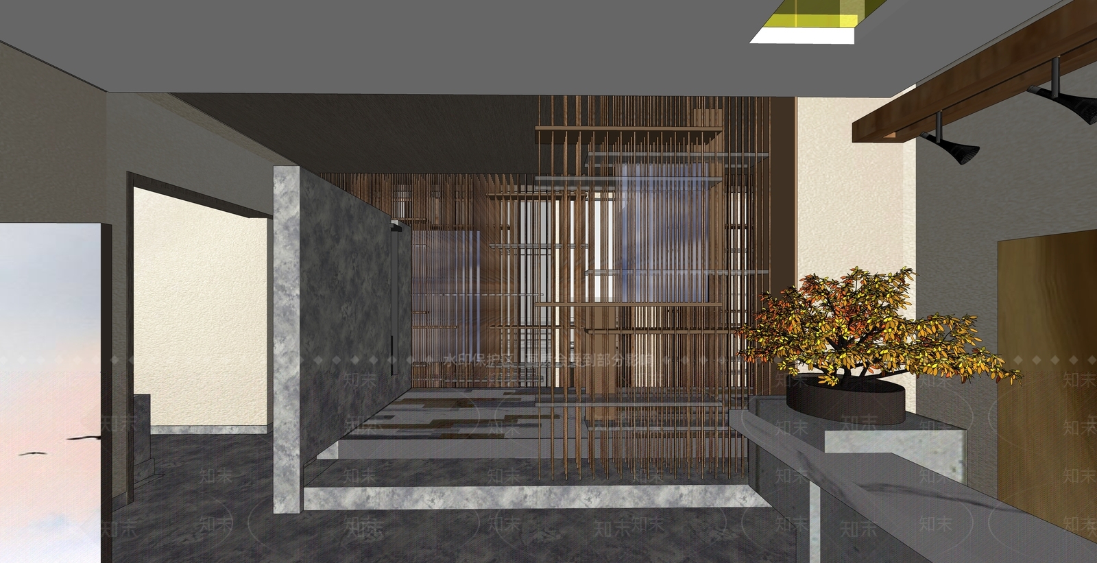 JUBIN新中式会所SU模型下载【ID:1154508461】