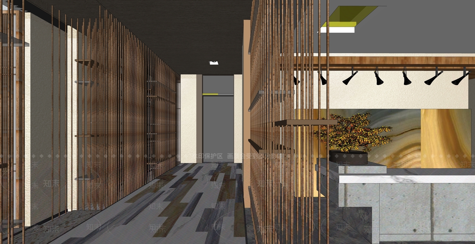 JUBIN新中式会所SU模型下载【ID:1154508461】