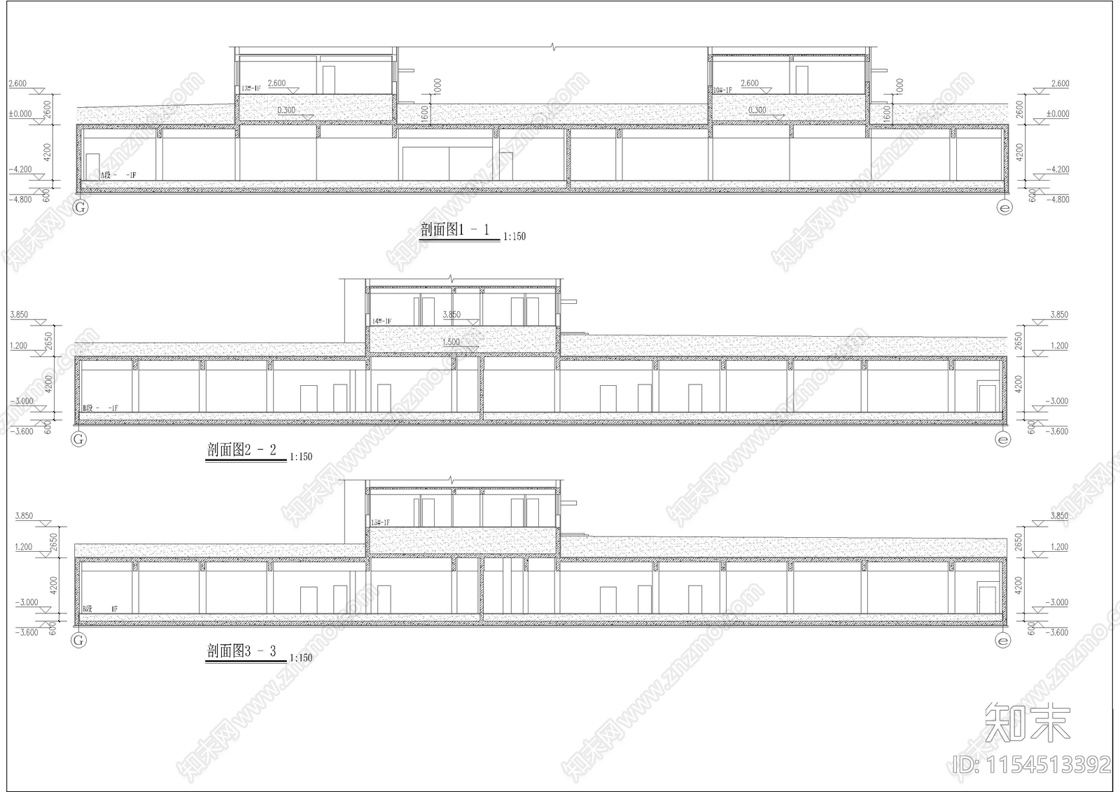 9945平米框架住宅式宾馆建筑施工图下载【ID:1154513392】