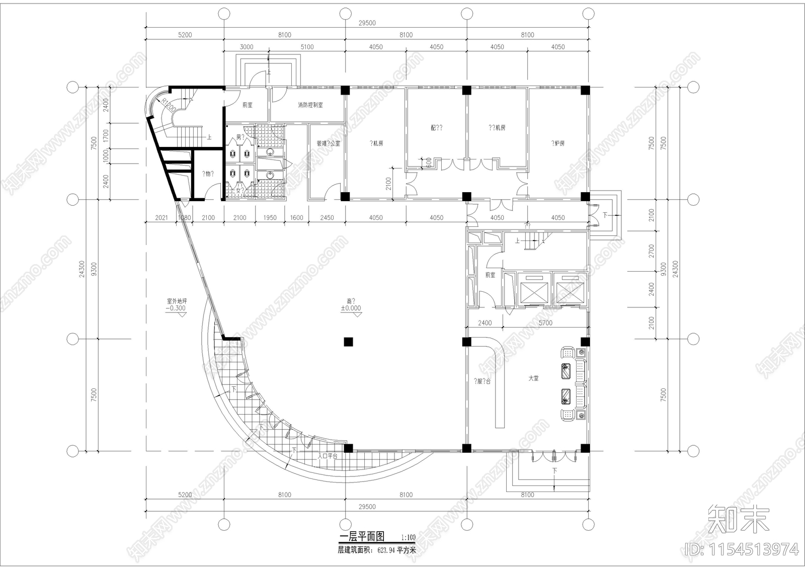 商场宾馆综合楼建筑cad施工图下载【ID:1154513974】